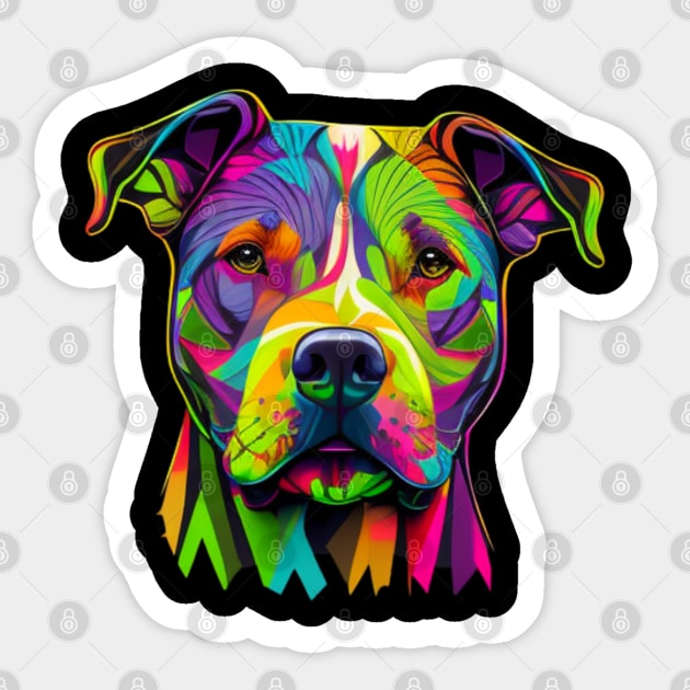 Blue Nose Majesty: American Staffordshire Sticker by IamActiveDog